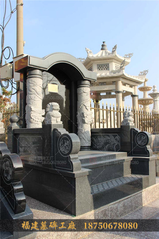 传统山西黑墓碑,艺术墓碑,印度红山西黑墓碑