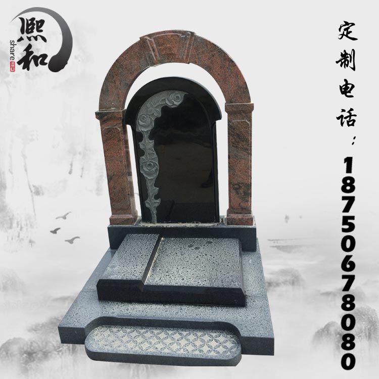 黑色大理石墓碑，墓碑石碑，福建惠安豪华墓碑