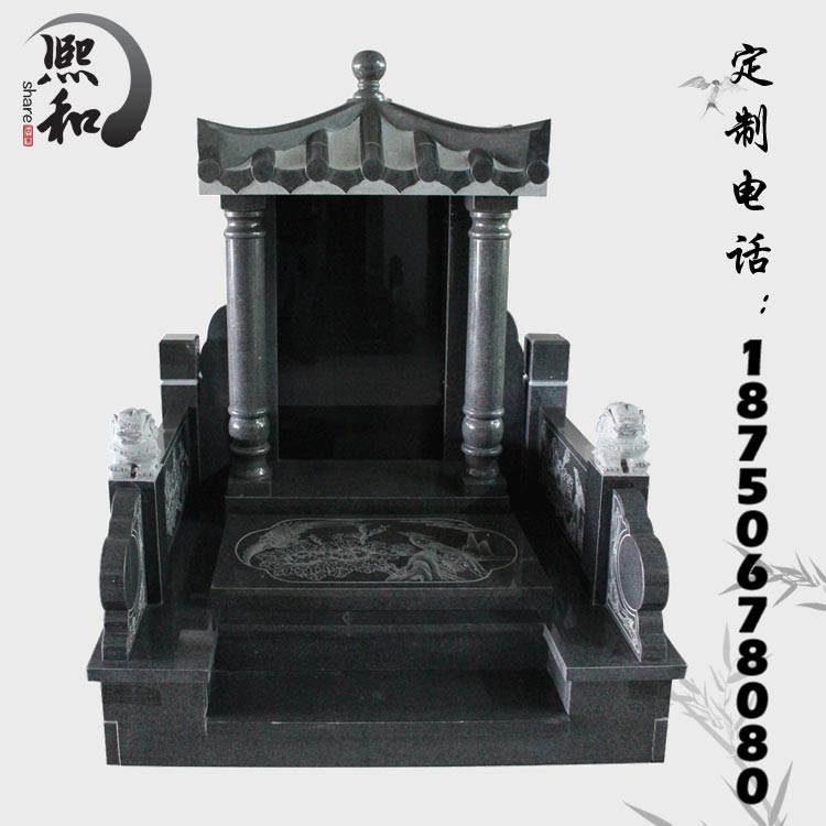 哈尔滨石碑批发，墓碑墓群，墓碑石材 组合