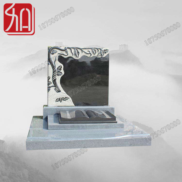 芝麻黑石雕墓碑,墓碑雕刻厂