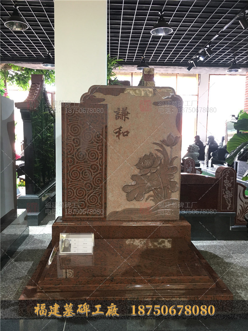 惠安芝麻黑墓碑,惠安豪华双人墓碑,惠安家族式墓碑