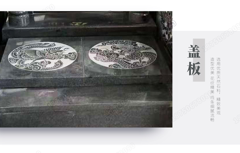 惠安芝麻黑墓碑,惠安豪华双人墓碑,惠安家族式墓碑