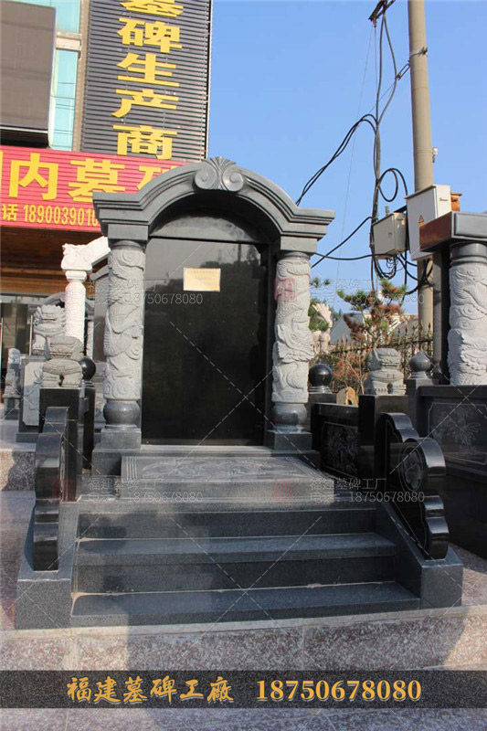  传统山西黑墓碑,艺术墓碑,印度红山西黑墓碑
