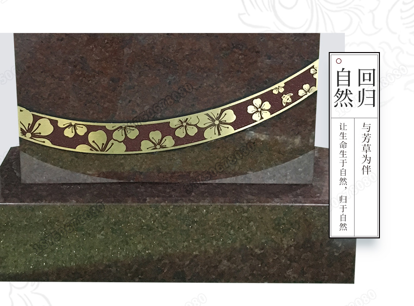 加工石雕墓碑,传统石雕墓碑款式,中式红色石雕火葬碑,