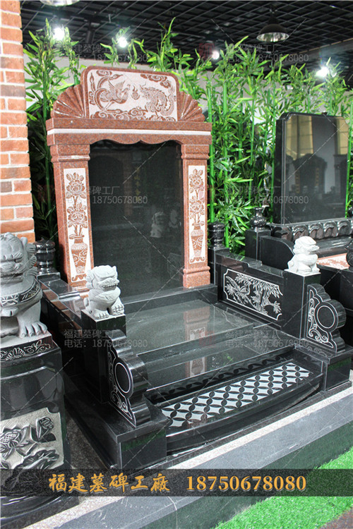 传统石雕墓碑加工,印度红墓碑定制,豪华墓碑价格,